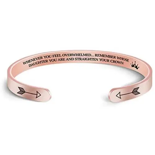 Raysunfook Whenever You Feel Overwhelmed Remember Whose Daughter Granddaughter You are and Straighten Your Crown Bracelet Inspirational Cuff Bangle Gifts Raysunfook Whenever You Feel Overwhelmed Remember Whose Daughter Granddaughter You are and Straighten Your Crown Bracelet Inspirational Cuff Bangle Gifts