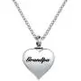 YSAHan Angel Wings Cremation Urn Necklaces for Ashes Clear White Synthetic Crystal Heart Pendant Stainless Steel Memorial Jewelry
