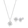 1/4 CT.TW. Genuine Diamond Love Knot Gift Boxed Set in Sterling Silver with 18'' Box Chain 1/4 CT.TW. Genuine Diamond Love Knot Gift Boxed Set in Sterling Silver with 18'' Box Chain
