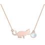 PRAYMOS Cat Necklace 925 Sterling Silver Synthetic Opal Necklace Cat Gifts for Cat Lovers