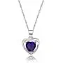 Uloveido Fashion Crystal Heart Necklace Double Heart Pendant Platinum Plated Wedding Valentines Necklace for Her Y1109