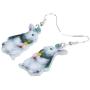 DOWAY Acrylic Basket Umbrella Dress Easter Bunny Smile Hare Rabbit Earrings Dangel Drop Sweet Jewelry for Women Girls Charm Festival Gift