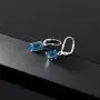 Gem Stone King 925 Sterling Silver London Blue Topaz Earrings 3.97 Cttw Gemstone Birthstone Emerald Cut 8X6MM Gem Stone King 925 Sterling Silver London Blue Topaz Earrings 3.97 Cttw Gemstone Birthstone Emerald Cut 8X6MM