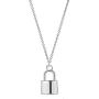 YOOE Cute Silver Lock Necklace for Women.Punk Metal Padlock Y Pendant Necklace,Geometric Lock Type Choker Egirl Necklace Girl Aesthetic Jewelry