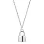 YOOE Cute Silver Lock Necklace for Women.Punk Metal Padlock Y Pendant Necklace,Geometric Lock Type Choker Egirl Necklace Girl Aesthetic Jewelry