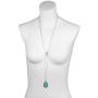 Lux Accessories Womens Stone Teardrop & Arrowhead Double Layered Necklace Set
