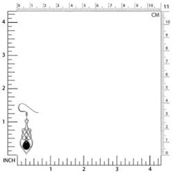 Silvershake 7X5mm Stone 925 Sterling Silver Celtic Knot Weave Drop Dangle Hook Earrings Jewelry for Women