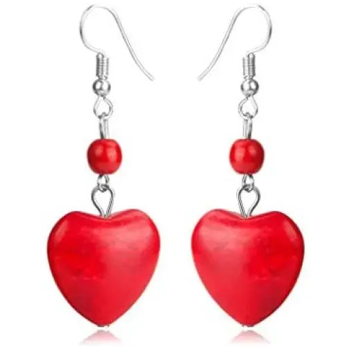 Heavstjer Fashion Piercing Jewelry Turquoise Heart Teardrop Dangle Drop Earrings Heavstjer Fashion Piercing Jewelry Turquoise Heart Teardrop Dangle Drop Earrings