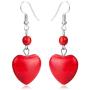 Heavstjer Fashion Piercing Jewelry Turquoise Heart Teardrop Dangle Drop Earrings