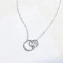 XYM Mother Daughter Necklace - Sterling Silver Two Interlocking Infinity Double Circles XYM Mother Daughter Necklace - Sterling Silver Two Interlocking Infinity Double Circles