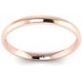 LANDA JEWEL Solid 14k White Rose Yellow Gold 2mm Light Court Shape Comfort Fit Polished Wedding Ring Plain Band