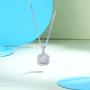 October Birthstone Sterling Silver Created White Opal Necklace/Earrings Halo Pendant Stud Leverback Dangle Cubic Zirconia CZ Fire Opal Fine Jewelry for Women