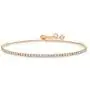 MIA SARINE Sterling Silver 2mm Round Crystal Adjustable Bolo Slider Tennis Bracelet for Women made with Crystals