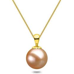 Japanese AAAA 6-13mm Pink Freshwater Cultured Pearl Pendant Necklaces for Women 16-18 Inch Silver Necklace Pendants - Orien Jewelry