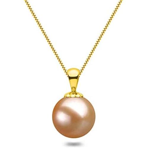 Japanese AAAA 6-13mm Pink Freshwater Cultured Pearl Pendant Necklaces for Women 16-18 Inch Silver Necklace Pendants - Orien Jewelry
