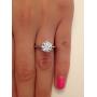 espere 3 Ct CZ Solitaire Engagement Ring Sterling Silver White Gold Plated