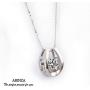 ARINZA Sterling Silver Necklaces for Women Dancing Diamond & Swarovski Cubic Zirconia Pendant Necklace Silver Chain 18, Jewelry for Women Girl