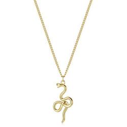 Fettero Animal Necklaces for Women Gold Butterfly Bird Cat Elephant Snake Bull Pendant Dainty Chain 14K Gold Plated Minimalist Simple Cute Jewelry Gift