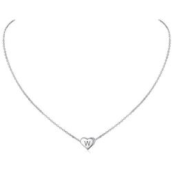 ChicSilver 925 Sterling Silver Heart Initial Necklaces for Women Girls-Dainty Personalized Heart Pendant Letter Alphabet Necklace for Women Teen Girls(with Gift Box)