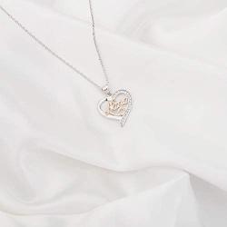 FUSTMW Nana Necklace Gifts from Grandchildren Crystal Love Heart Nana Pendant Necklace Jewelry Grandma Gift Nana Gifts for Birthday