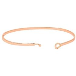 GLAM Forever Family Sentimental Message Thin Brass Bangle Hook Bracelet for Loved Ones