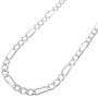 925 Sterling Silver 3MM 3.5MM, 4MM, 4.5MM Figaro Link Chain Necklace - Silver Figaro Link Necklace for Men 18-30