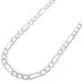 925 Sterling Silver 3MM 3.5MM, 4MM, 4.5MM Figaro Link Chain Necklace - Silver Figaro Link Necklace for Men 18-30