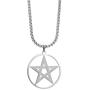 TEAMER Gold Silver Supernatural Star Pentagram Pentacle Pendant Necklace Wiccan Jewelry for Women Men