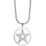 TEAMER Gold Silver Supernatural Star Pentagram Pentacle Pendant Necklace Wiccan Jewelry for Women Men