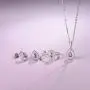 FANCIME White Gold Plated 925 Sterling Silver Natural Amethyst CZ Cubic Zirconia Pendant Necklace Stud Earrings Set Fine Jewelry Gifts For Women Girls FANCIME White Gold Plated 925 Sterling Silver Natural Amethyst CZ Cubic Zirconia Pendant Necklace Stud Earrings Set Fine Jewelry Gifts For Women Girls