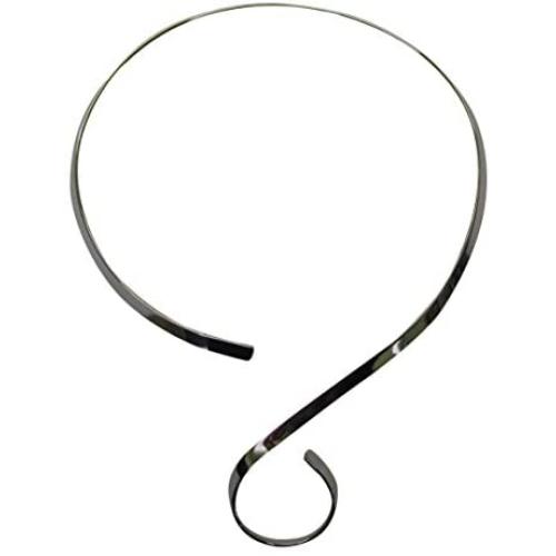 Shiny Silver S Hook Swirl 5mm Neckwire Choker Collar Necklace Wire (CS3)