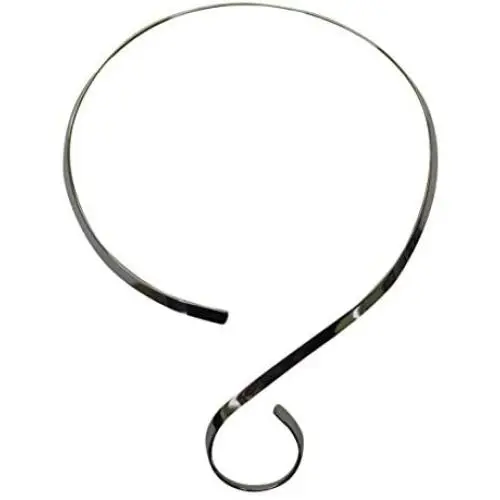 Shiny Silver S Hook Swirl 5mm Neckwire Choker Collar Necklace Wire (CS3) Shiny Silver S Hook Swirl 5mm Neckwire Choker Collar Necklace Wire (CS3)