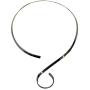 Shiny Silver S Hook Swirl 5mm Neckwire Choker Collar Necklace Wire (CS3)