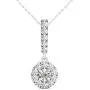 Vaarya 14K White Gold Diamond Halo Stick Pendant Necklace (1/2 Ct tw, AGS Certified GH+/SI2-I1+) Vaarya 14K White Gold Diamond Halo Stick Pendant Necklace (1/2 Ct tw, AGS Certified GH+/SI2-I1+)