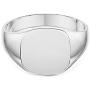LANDA JEWEL Unisex Sterling Silver Cushion or Oval Shape Heavy Weight Polished Signet Ring