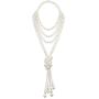 Art Deco Fashion Faux Pearls Necklace 1920s Pearls Necklace Gatsby Accessories Vintage Costume Jewelry Cream Long Necklace for Women