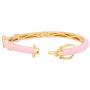 Disney Minnie Mouse Jewelry, Pink Glitter Bangle Bracelet with Yellow Gold Plating