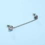 Chain Linked Upper Ear Stud Punk Sword Dangle Surgical Steel Helix Cartilage to Lobe Stud Earring