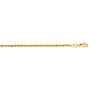 10k REAL Yellow Gold 1.50mm,2mm,2.5mm,3.2mm, OR 4mm Shiny Hollow Rope Chain Necklace for Pendants and Charms with Lobster-Claw Clasp (7'' 8'',10'' 16'', 18'' 20'' 22'' or 24 inch)