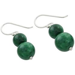 NOVICA Multi-Gem Green Quartz .925 Sterling Silver Beaded Earrings, Jungle Spheres