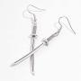 coadipress Vintage Katana Knife Dangle Drop Earrings for Women Girls Personalized Creative Funny Punk Cool Silver Retro Statement Earrings