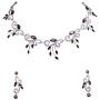 Faship Gorgeous Rhinestone Crystal Floral Necklace Earrings Set