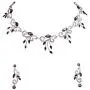 Faship Gorgeous Rhinestone Crystal Floral Necklace Earrings Set Faship Gorgeous Rhinestone Crystal Floral Necklace Earrings Set