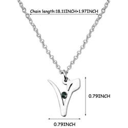 WUSUANED Stainless Steel Vegan Symbol Pendant Necklace Gift for Vegetarian