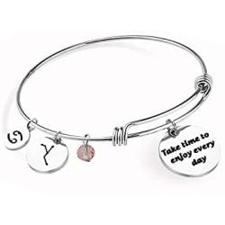 AKTAP Zodiac Bracelet Birthday Gift Take Time to Enjoy Every Day Zodiac Charms Constellation Jewelry Gift for Her
