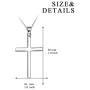 LUHE Sterling Silver Cross Pendant Necklace for Men Women Teens with Gift Box