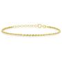 GELIN 14k Solid Gold Rope Chain Adjustable Bracelet for Women