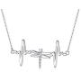 ROMANTIC WORK Heartbeat EKG Necklace for Women Sterling Silver Life Line Dragonfly Cardiogram Pendant Necklace Nurse Jewelry Gift for Girls Lover Wife