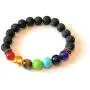 LASA Stones -Lava stones and real 7 chakra stones bracelet unisex - Beaded bracelets - crystals and healing stones - Essential Oil Diffuser Bracelet - Stress relief bracelets. Yoga, Reiki, meditation