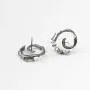 ORDOR 14K black -plated-brass Circle stud Earrings For Women 0.79'' x 0.79''/Silver post/Nickel free/brass, Cubic Zirconia(white color)… ORDOR 14K black -plated-brass Circle stud Earrings For Women 0.79'' x 0.79''/Silver post/Nickel free/brass, Cubic Zirconia(white color)…